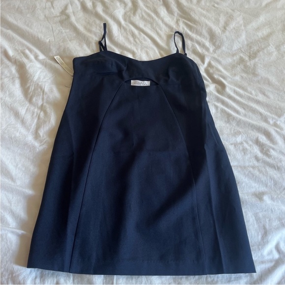 Anthropologie x Mare Mare Cut Out Shift Mini Dress Navy M NWT - Picture 5 of 7